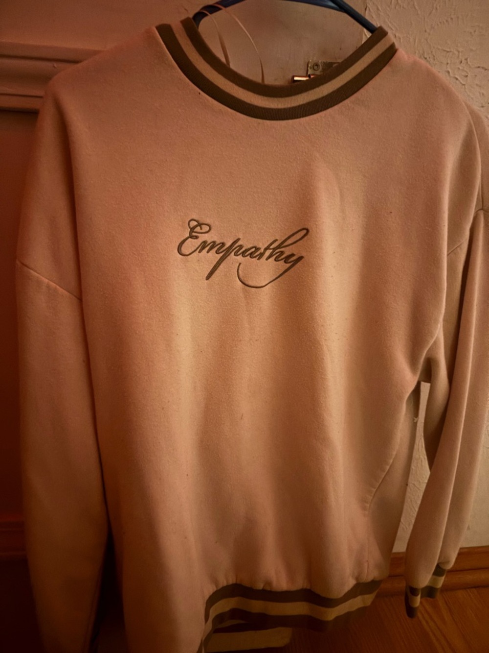 Empathy Crewneck Sweatshirt in Cream with Script Logo